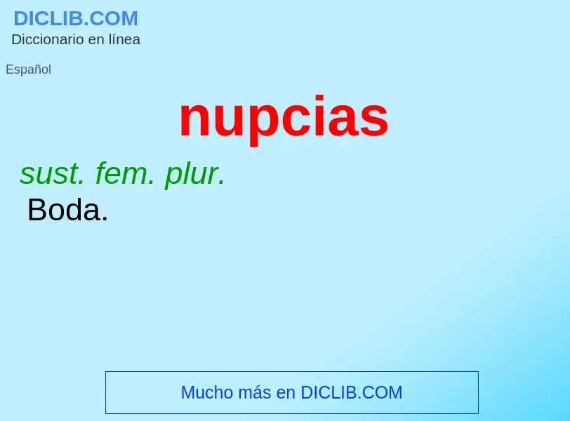 ¿Qué es nupcias? - significado y definición