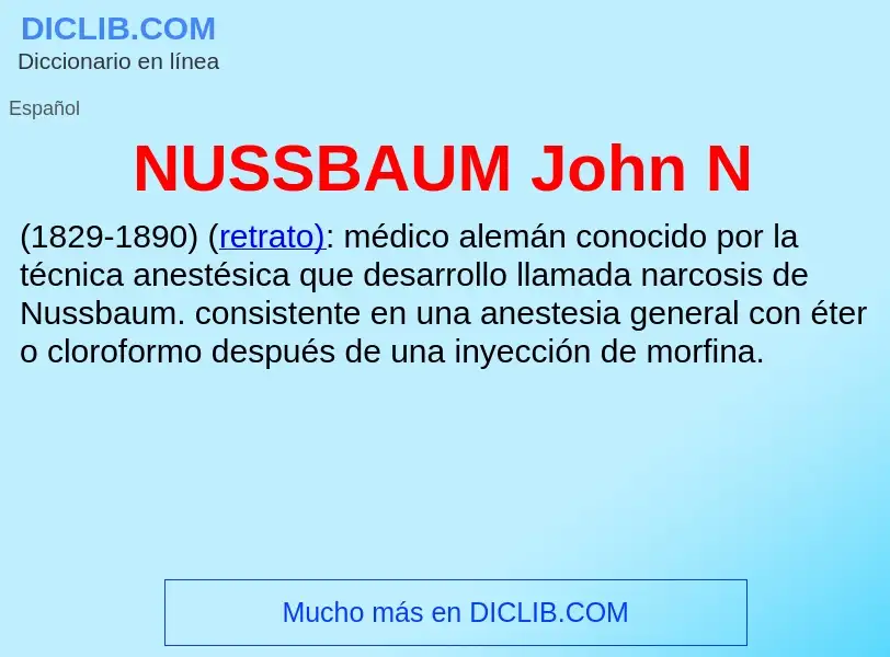 Что такое NUSSBAUM  John N - определение