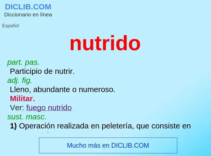 What is nutrido - definition