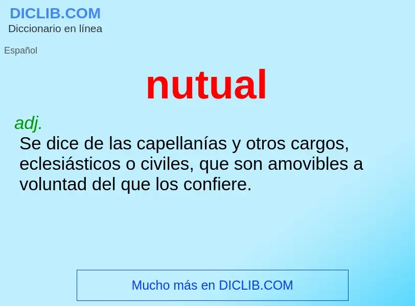 ¿Qué es nutual? - significado y definición