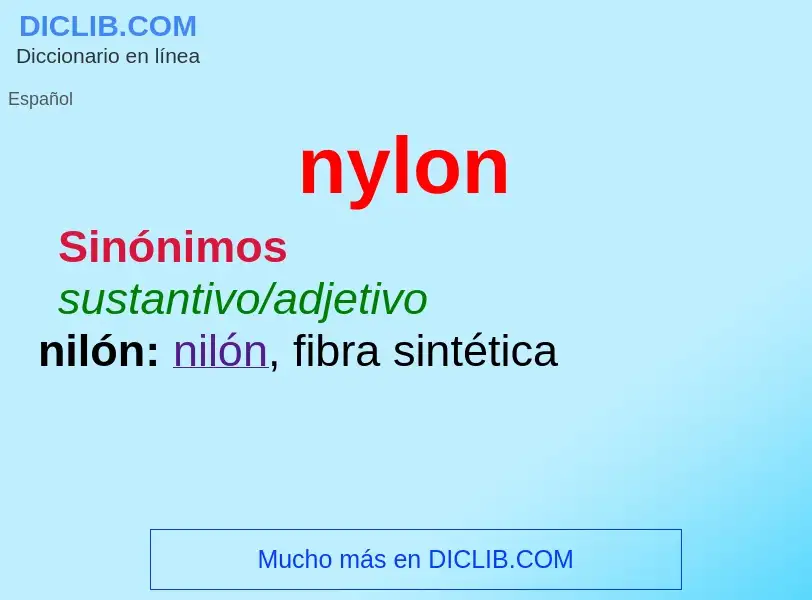 ¿Qué es nylon? - significado y definición