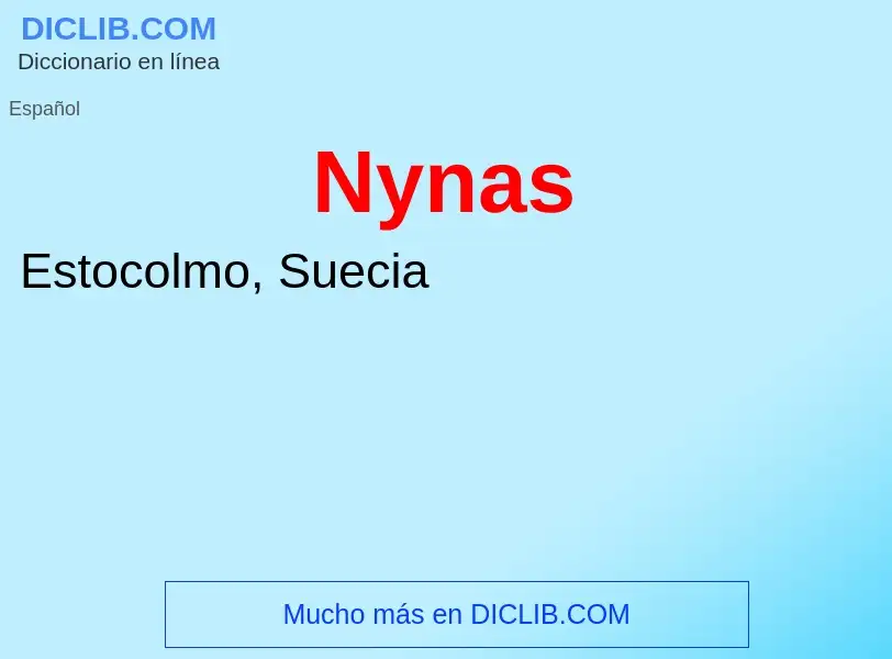 What is Nynas - definition