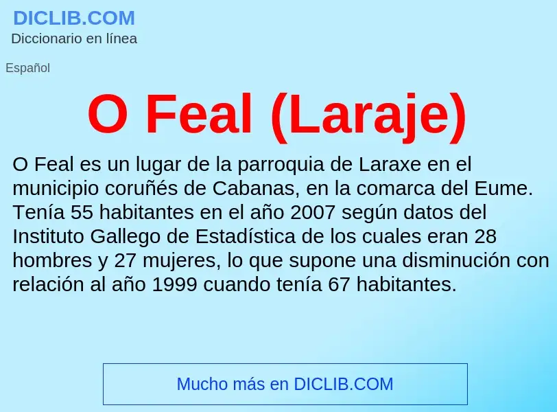 Wat is O Feal (Laraje) - definition