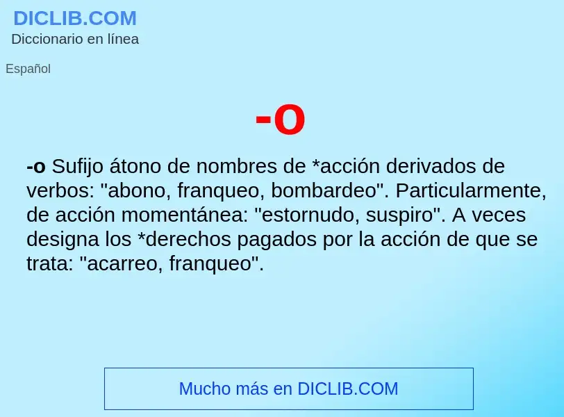 O que é -o - definição, significado, conceito