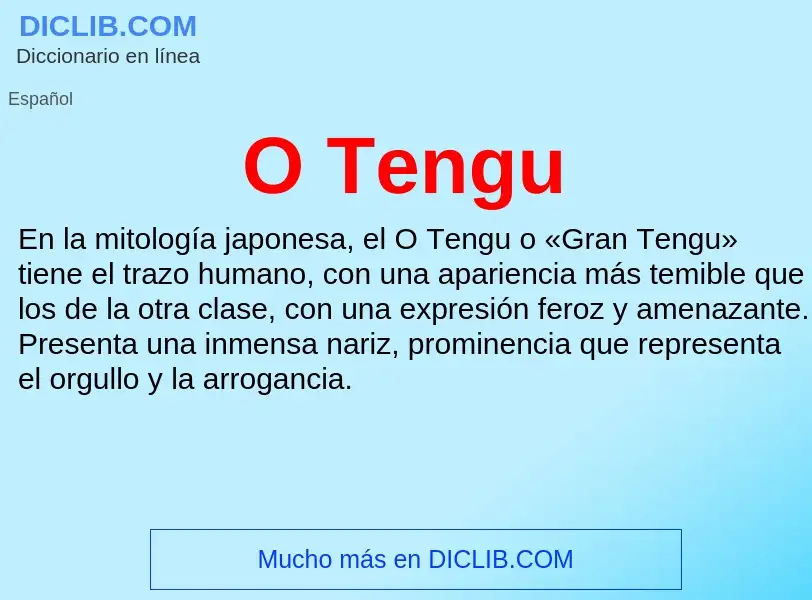 Was ist O Tengu - Definition