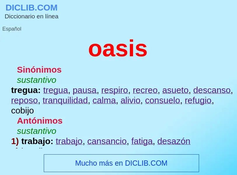 What is oasis - meaning and definition