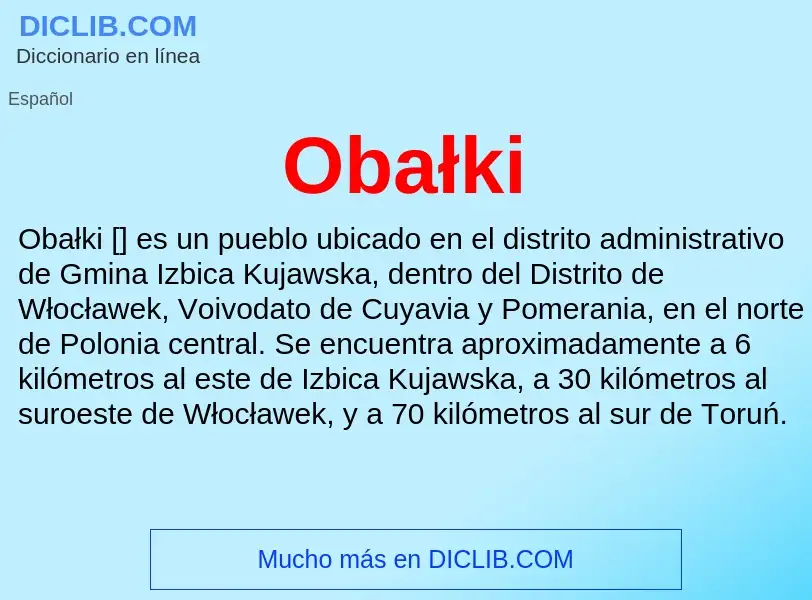 ¿Qué es Obałki? - significado y definición