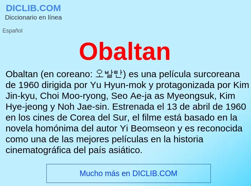 Wat is Obaltan - definition