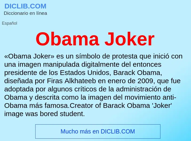 Wat is Obama Joker - definition