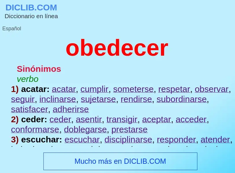 Wat is obedecer - definition