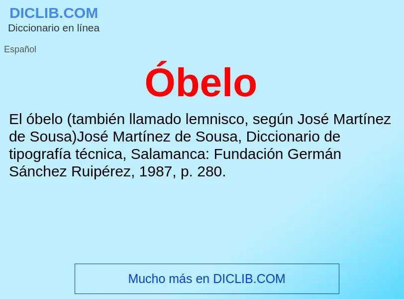 ¿Qué es Óbelo? - significado y definición