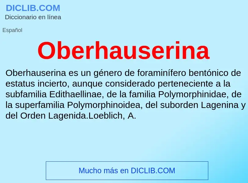 What is Oberhauserina - definition