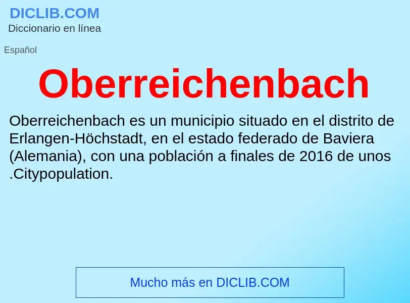 What is Oberreichenbach - definition