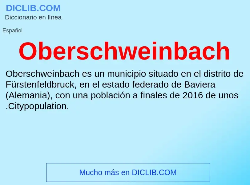 What is Oberschweinbach - definition