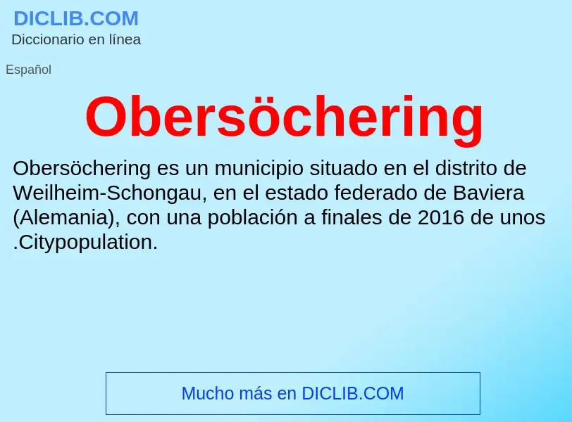 What is Obersöchering - definition