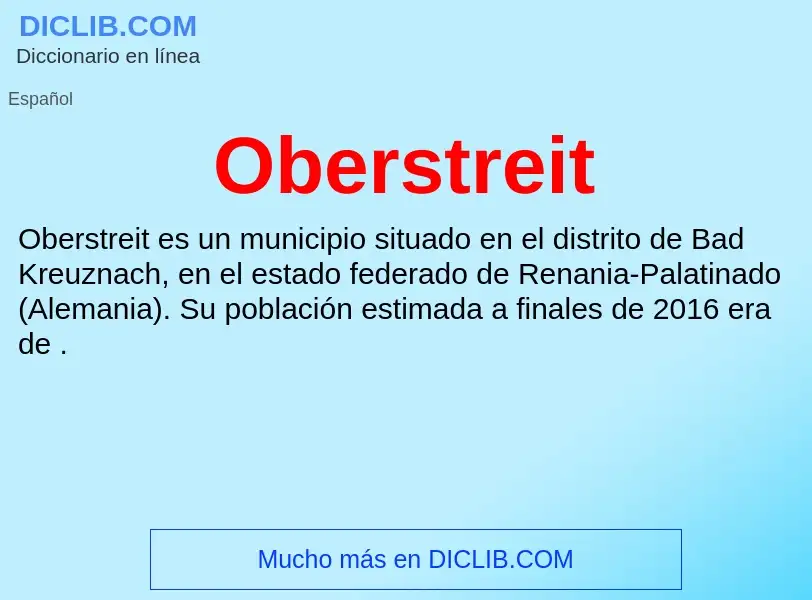 What is Oberstreit - definition