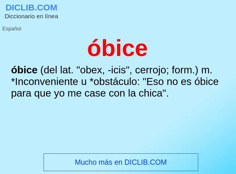 O que é óbice - definição, significado, conceito