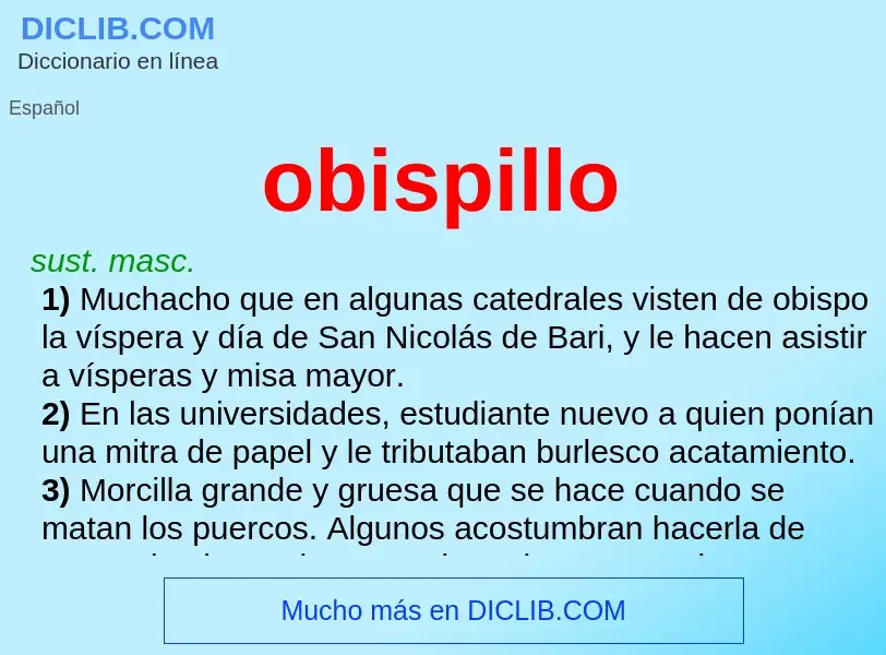 What is obispillo - definition