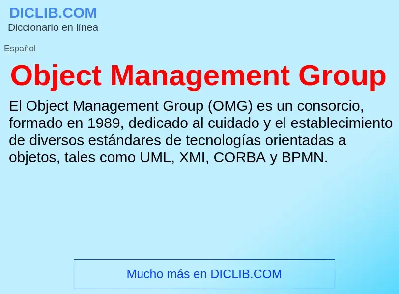 What is Object Management Group - definition