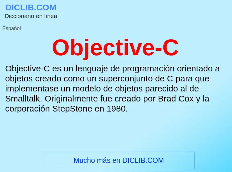 What is Objective-C - definition