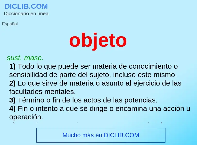 What is objeto - definition