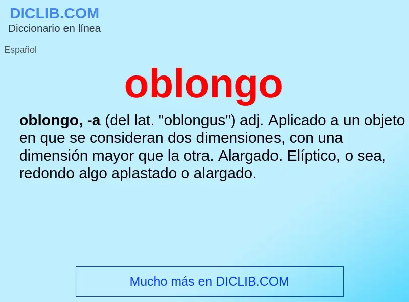 What is oblongo - definition