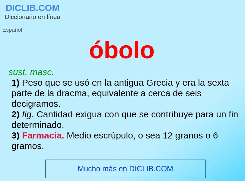 O que é óbolo - definição, significado, conceito