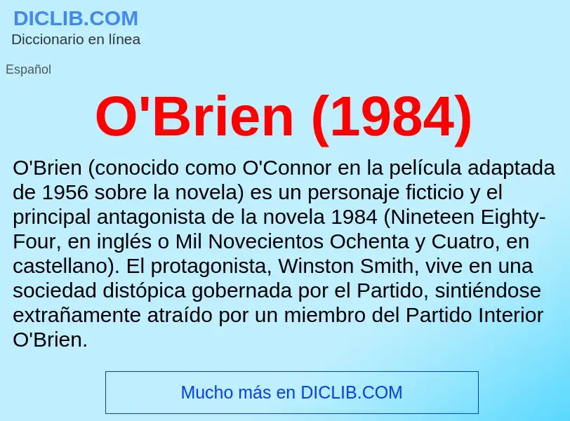 Che cos'è O'Brien (1984) - definizione