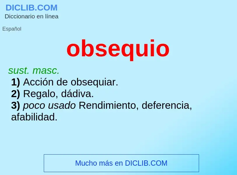 Wat is obsequio - definition