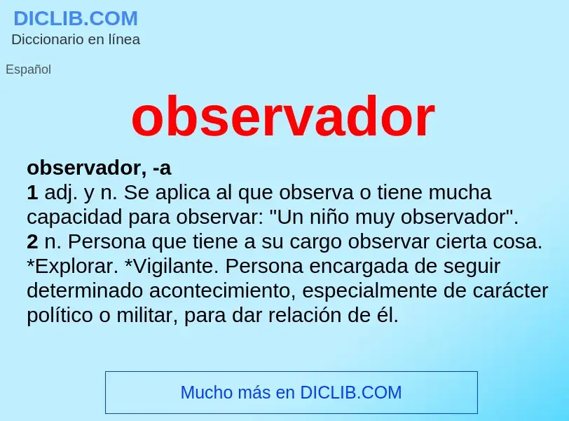 Was ist observador - Definition