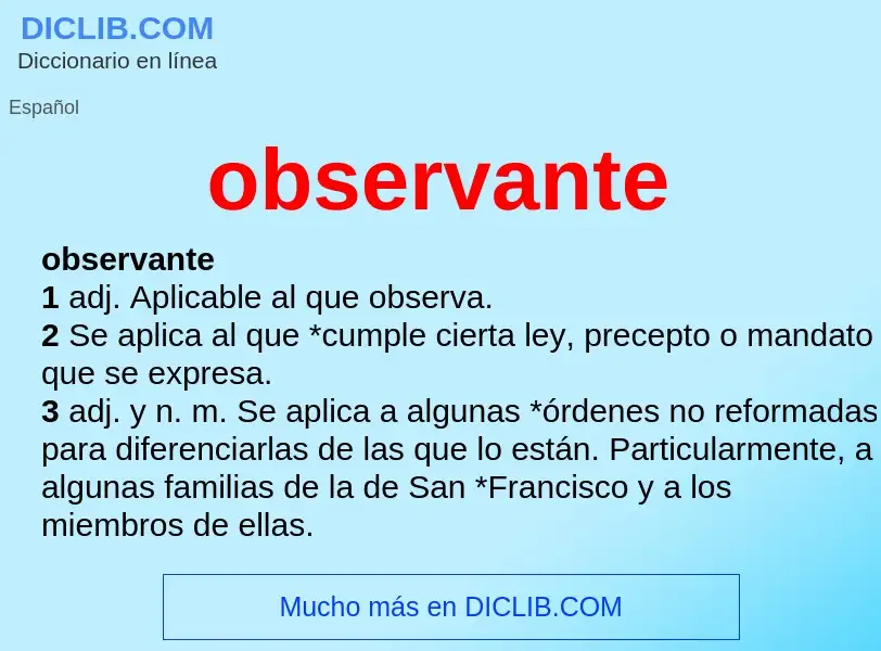 ¿Qué es observante? - significado y definición