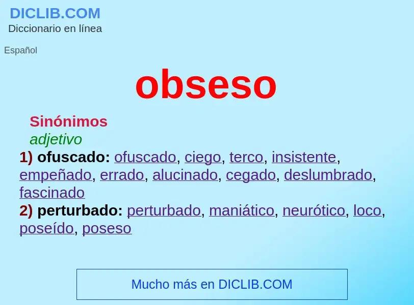 O que é obseso - definição, significado, conceito