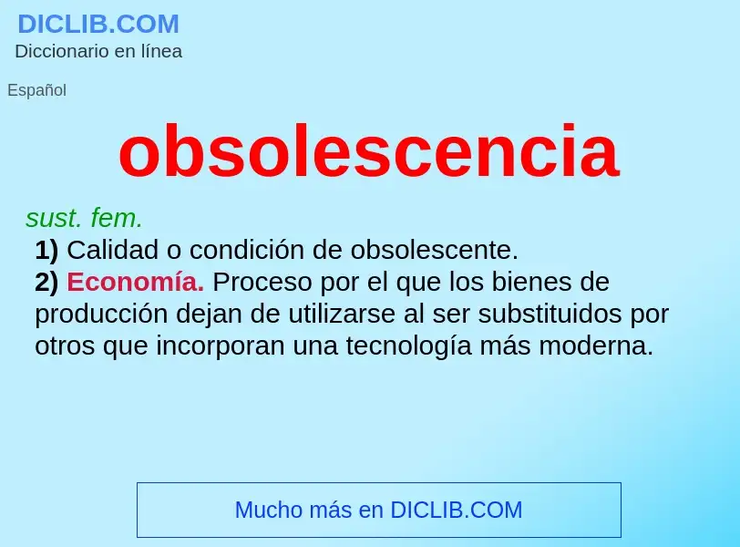 Что такое obsolescencia - определение