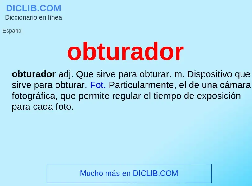 Wat is obturador - definition