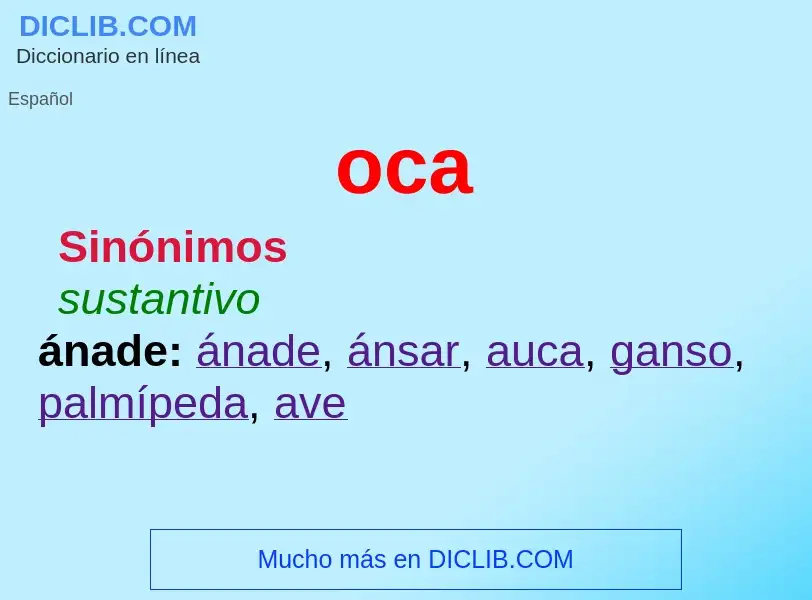 ¿Qué es oca? - significado y definición