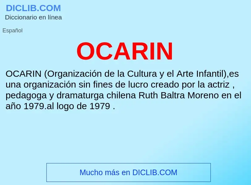 What is OCARIN - meaning and definition