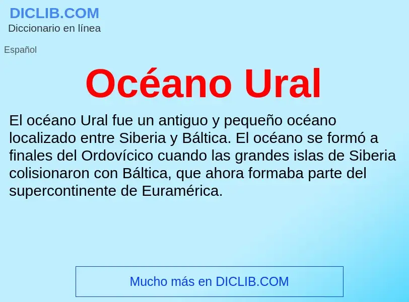 O que é Océano Ural - definição, significado, conceito