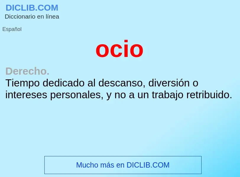 Wat is ocio - definition