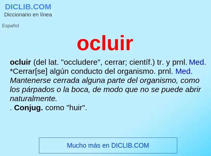 Was ist ocluir - Definition