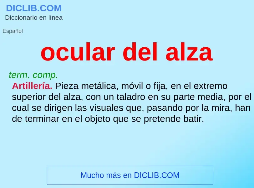 What is ocular del alza - meaning and definition