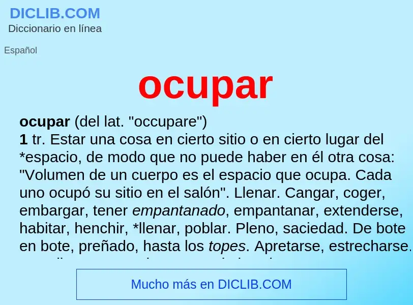 Wat is ocupar - definition