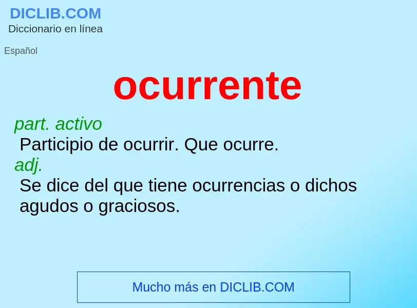 What is ocurrente - definition