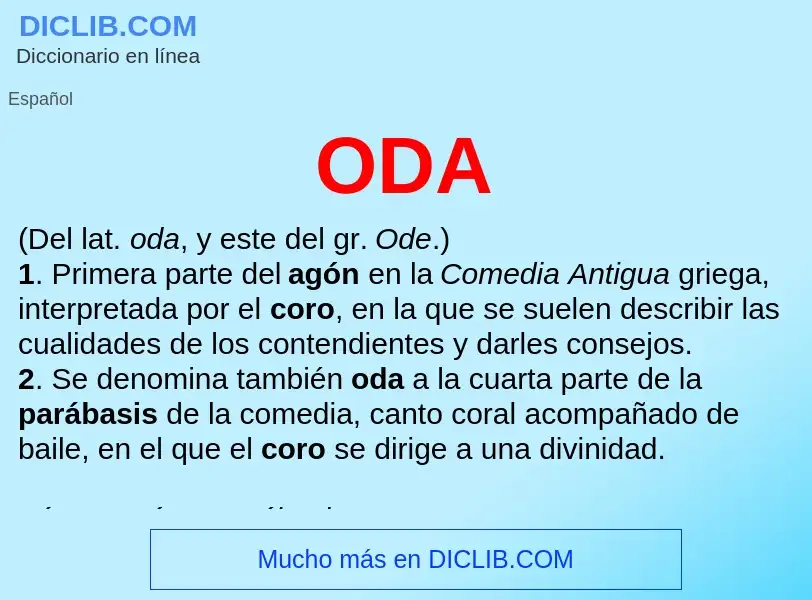 What is ODA - meaning and definition