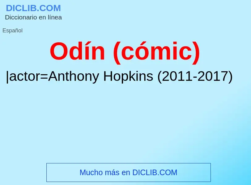 ¿Qué es Odín (cómic)? - significado y definición