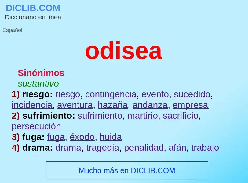 What is odisea - meaning and definition