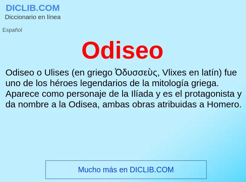 ¿Qué es Odiseo? - significado y definición