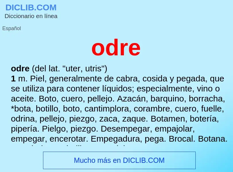 Wat is odre - definition