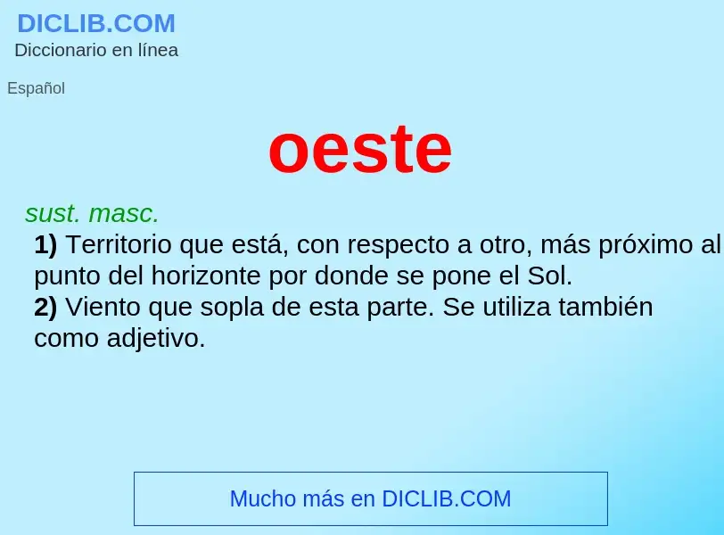 Wat is oeste - definition