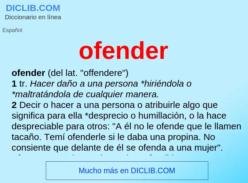 O que é ofender - definição, significado, conceito