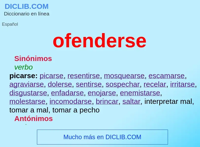 O que é ofenderse - definição, significado, conceito